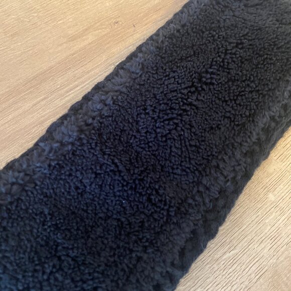 C.C Black Cable Knit Ear Warmer Headband With Fleece Lining - Picture 5 of 6